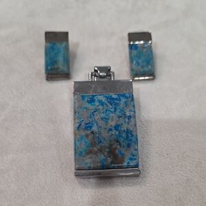 Blue and Silver Jewelry Set
